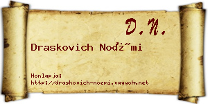 Draskovich Noémi névjegykártya
